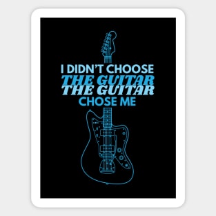 I Didn't Choose The Guitar Offset Style Electric Guitar Outline Sticker